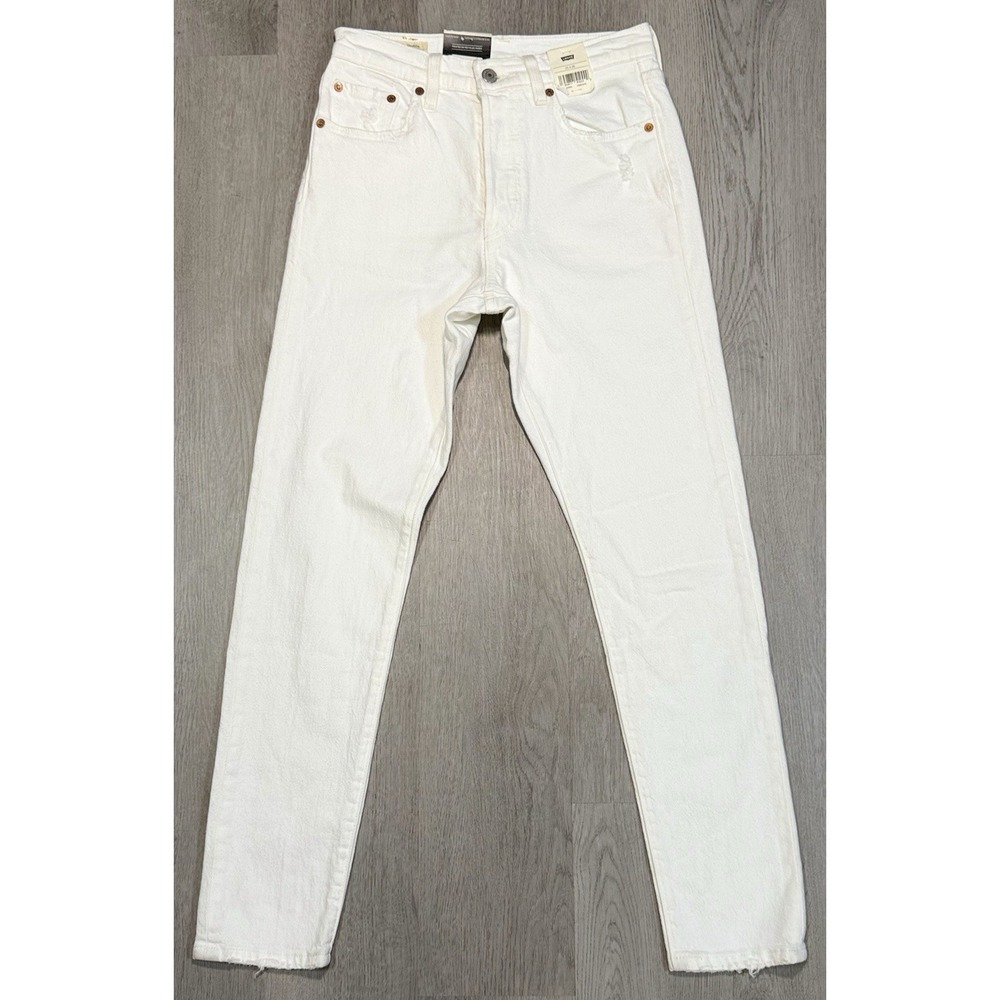Levi's Premium 501 Skinny Jeans Women's 25x28 High Rise Bleached Button Fly NWT